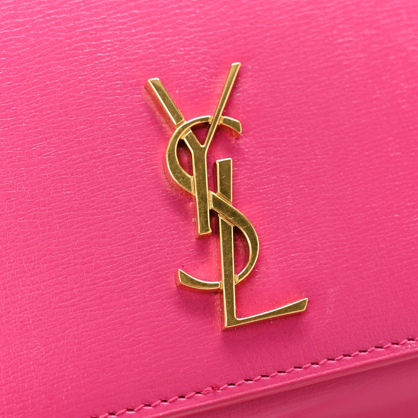Smooth Calfskin Monogram Phone Holder Crossbody Fuchsia Couture