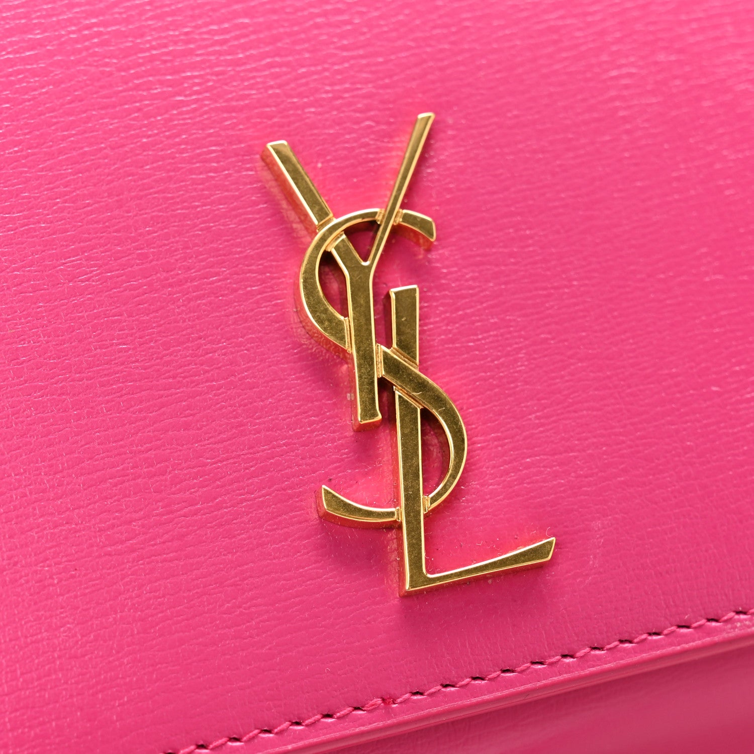 Saint Laurent Smooth Calfskin Monogram Phone Holder Crossbody Fuchsia Couture 15 of 15
