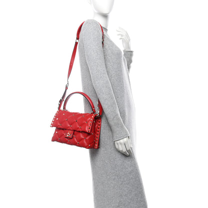 Valentino Garavani Nappa Medium Candystud Top Handle Bag Rosso Valentino 2 of 9