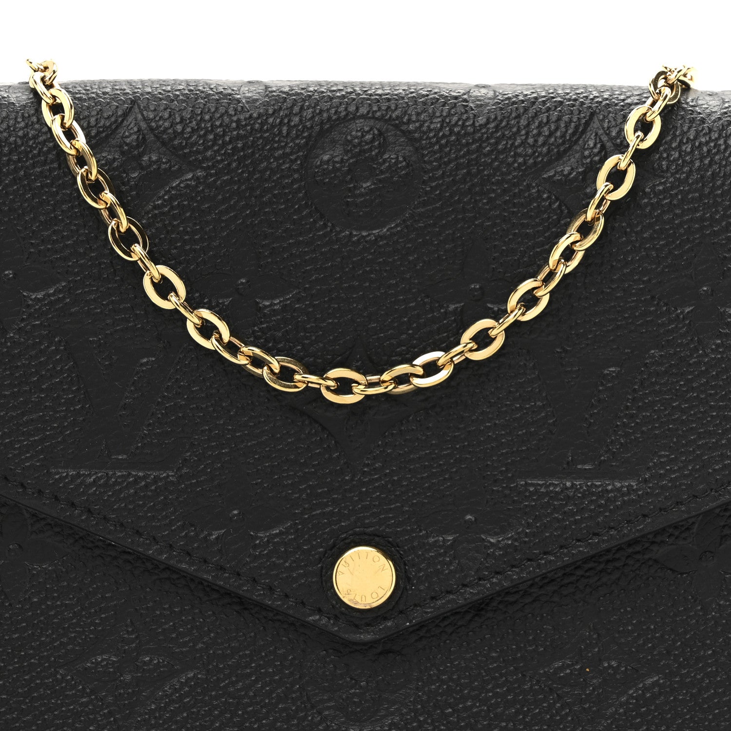 Louis Vuitton Empreinte Pochette Felicie Chain Wallet Black 26 of 37