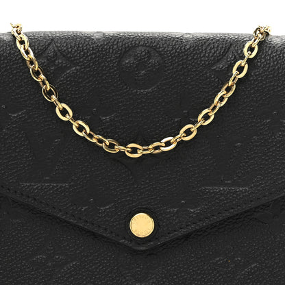 Louis Vuitton Empreinte Pochette Felicie Chain Wallet Black 26 of 37