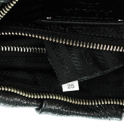 Prada Cervo Lux Chain Hobo Nero Black 7 of 8