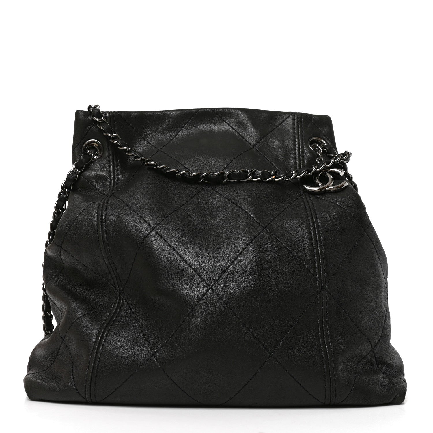 Chanel Lambskin Quilted Small Soft Touch Shoulder Bag Black 1 of 10