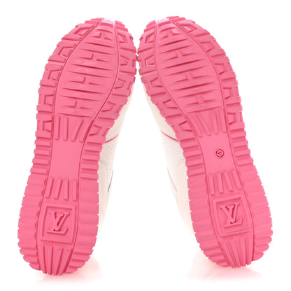 Louis Vuitton Calfskin Monogram Run Away Sneakers 37.5 White Pink 6 of 10