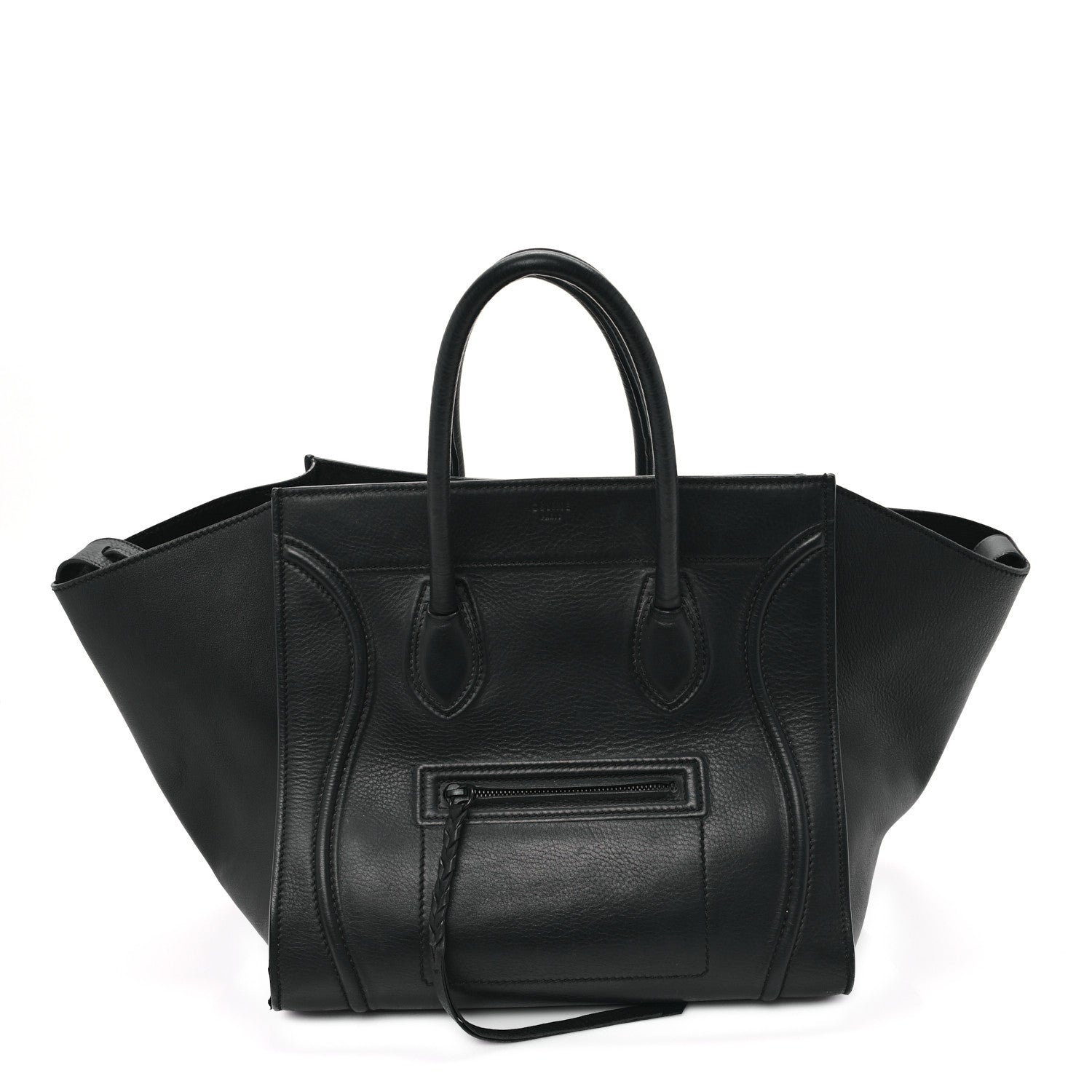 Celine Grained Calfskin Medium Phantom Luggage Black 1 of 11