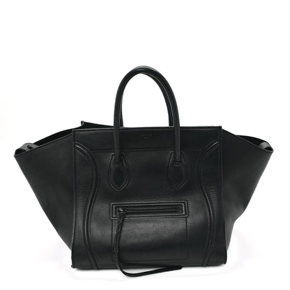Celine Grained Calfskin Medium Phantom Luggage Black 1 of 11
