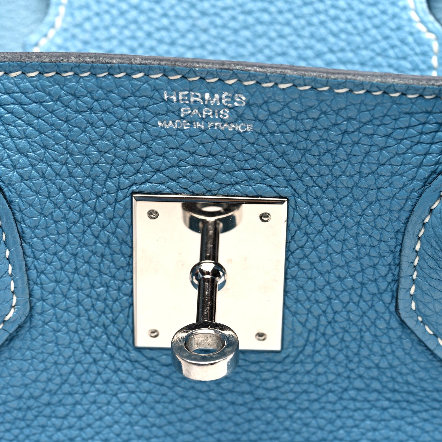 Hermes Togo Birkin 30 Blue Jean 6 of 12