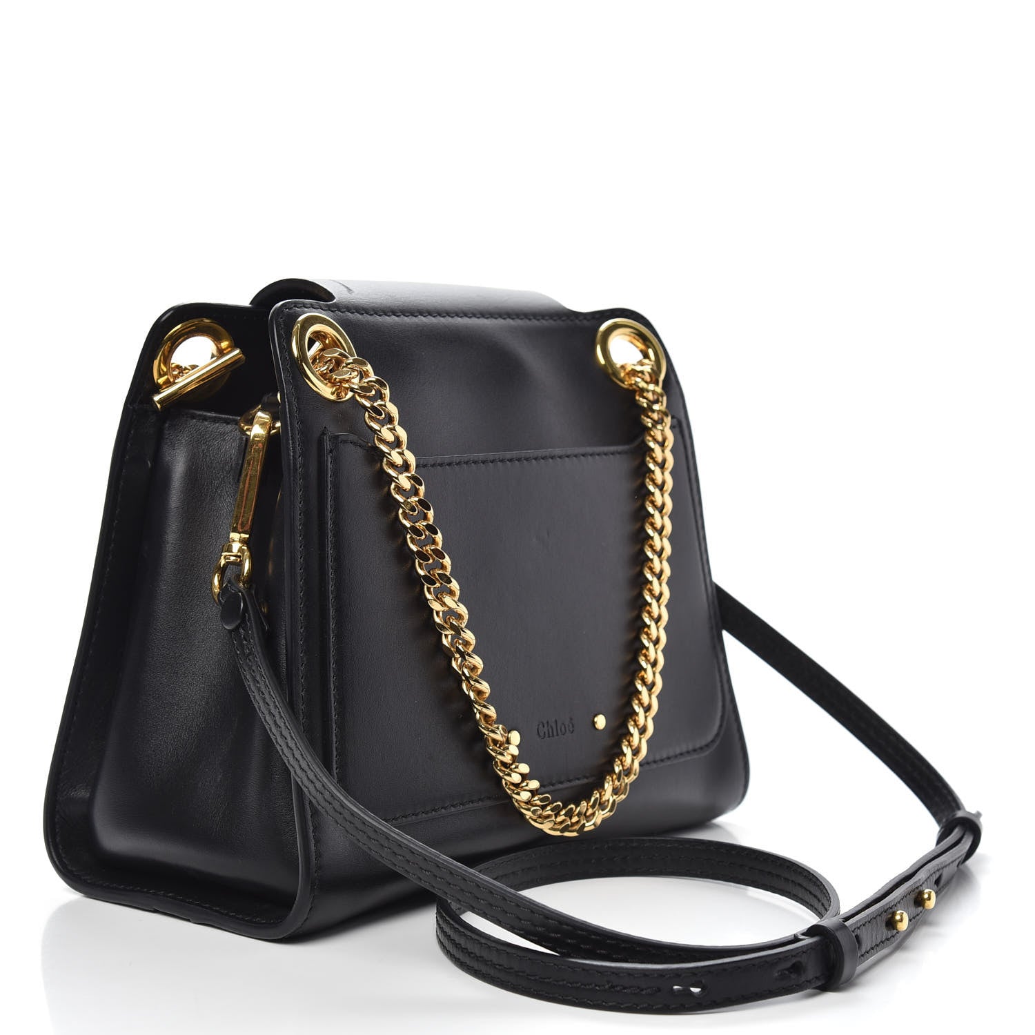 Chloe Shiny Calfskin Mini Annie Shoulder Bag Black 4 of 13