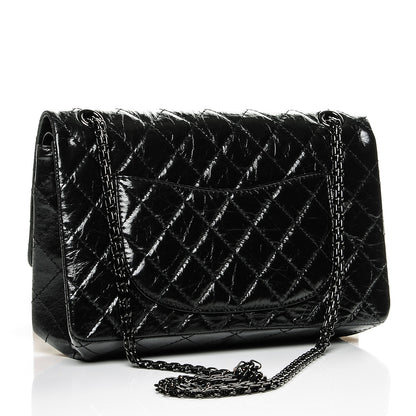 Chanel Glazed Calfskin Quilted 2.55 Reissue 226 Flap So Black 3 of 7