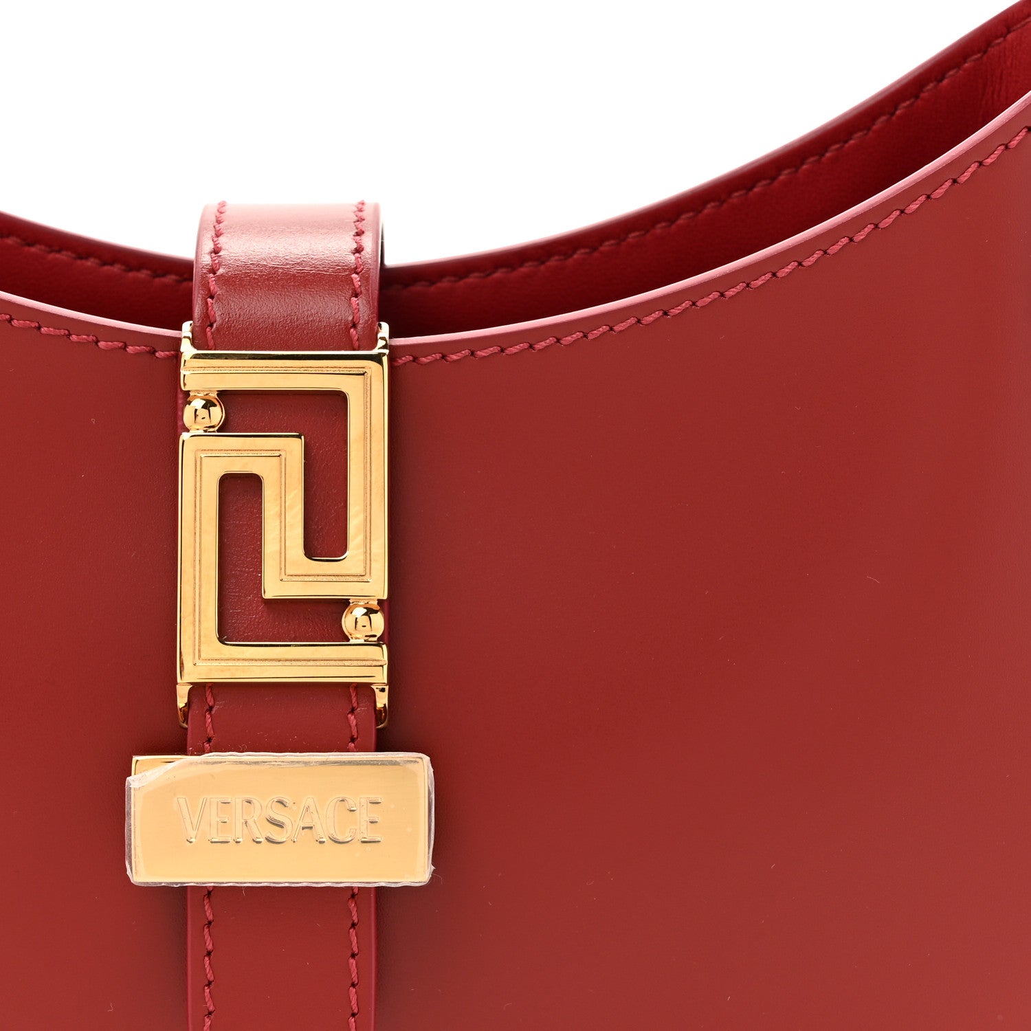Versace Calfskin Small Greca Goddess Hobo Parade Red 7 of 10