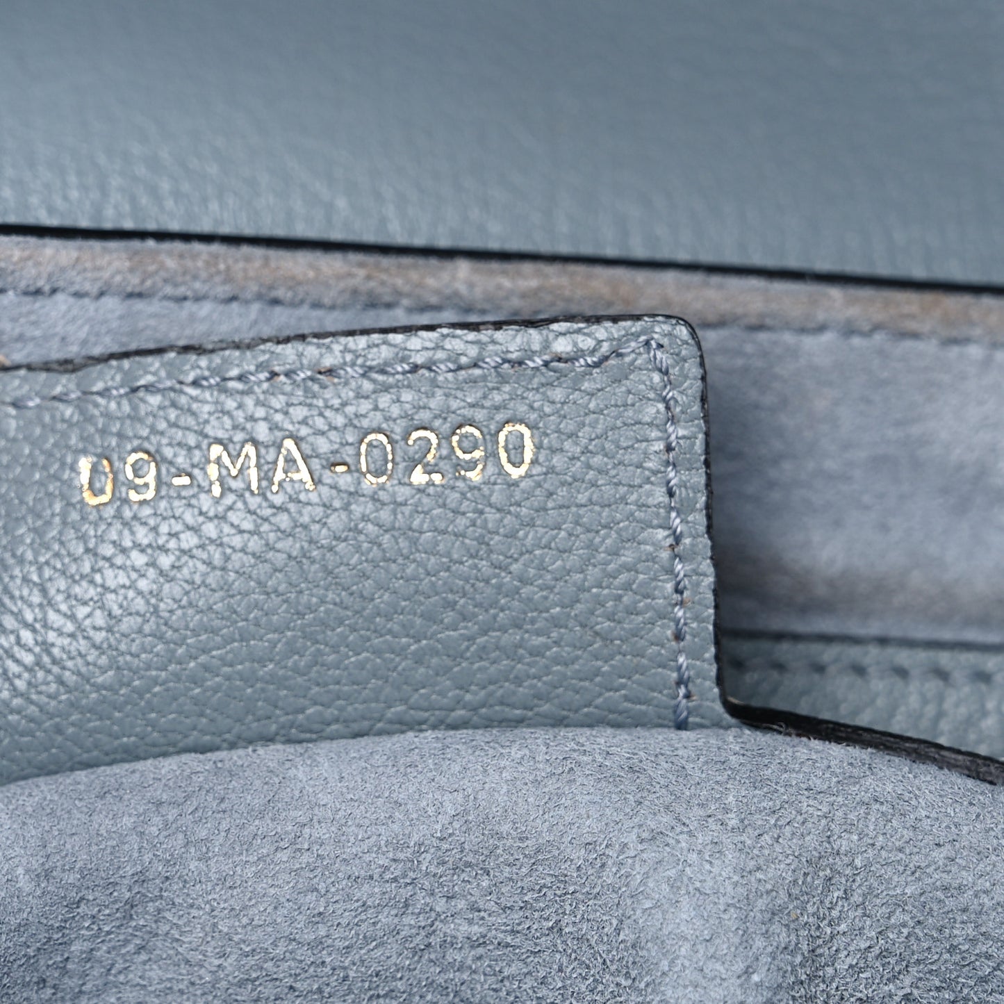 Shiny Goatskin Saddle Bag Cloud Blue