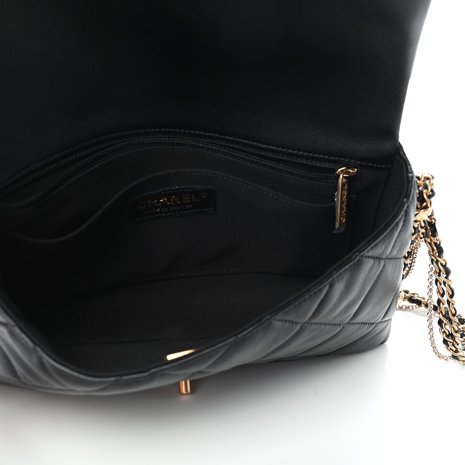Chanel Lambskin Quilted Crush On Chains Flap Bag Black 5 of 9
