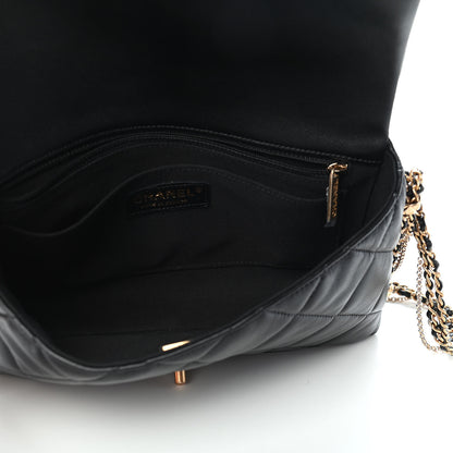 Chanel Lambskin Quilted Crush On Chains Flap Bag Black 5 of 9
