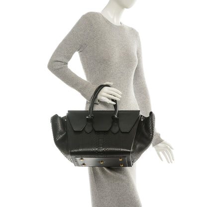 Celine Python Small Tie Knot Tote Black 2 of 6