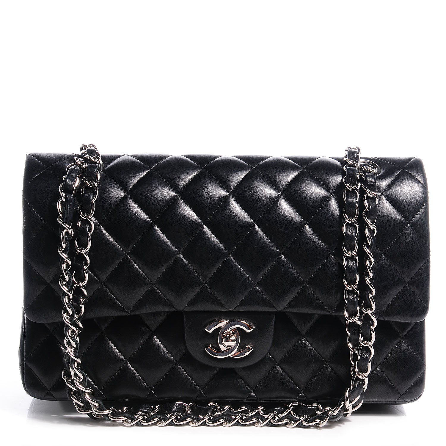 Chanel Lambskin Medium Double Flap Black 1 of 8