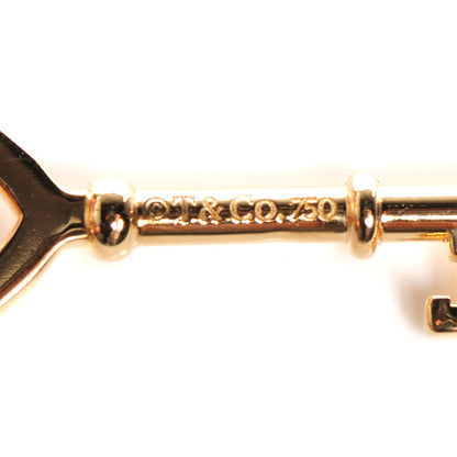 Tiffany 18K Yellow Gold Mini Heart Key Pendant 3 of 4