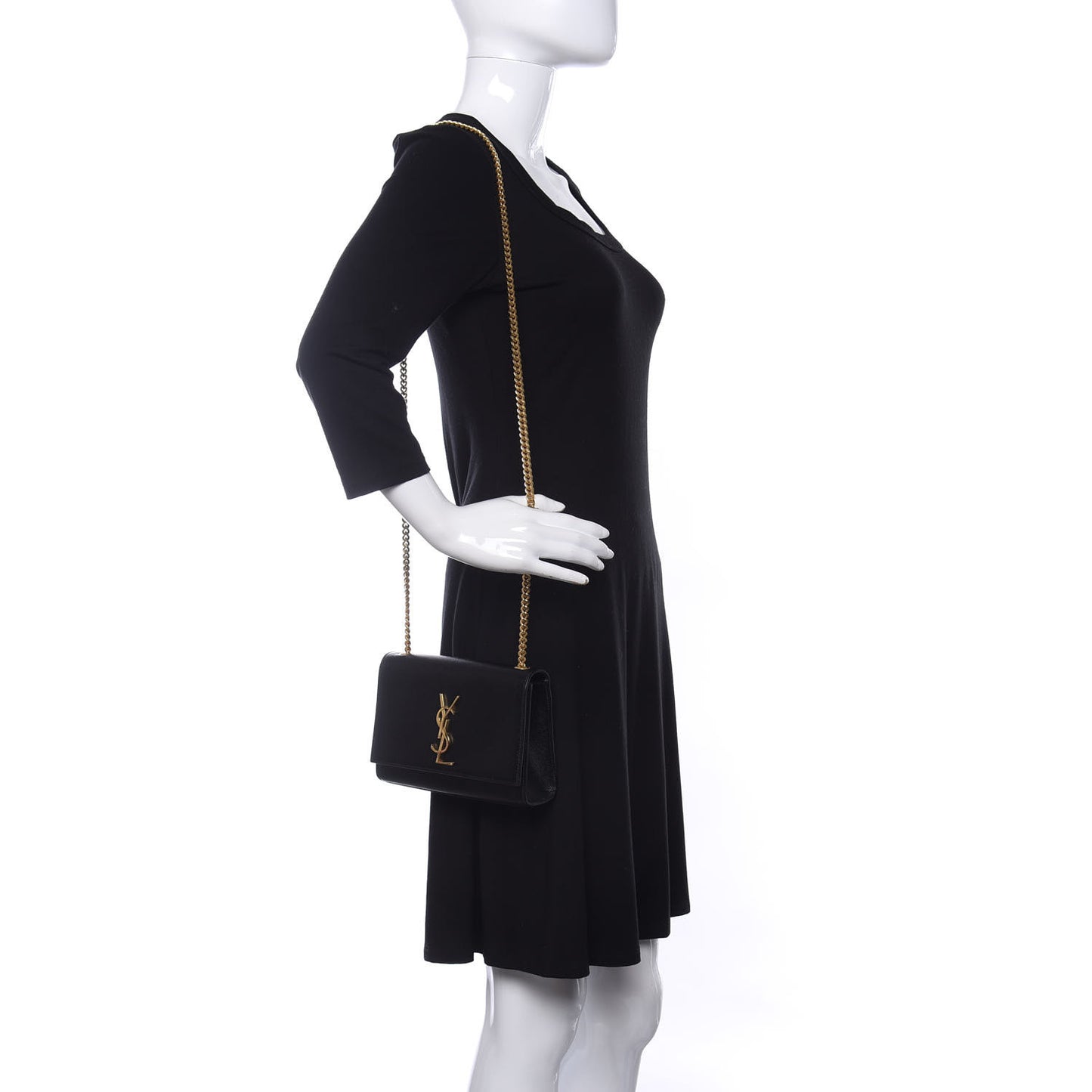 Grain De Poudre Small Monogram Kate Satchel Black