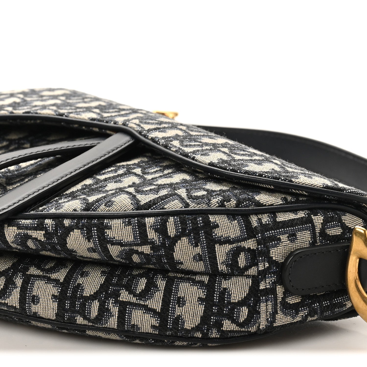Christian Dior Oblique Saddle Bag Blue 10 of 11