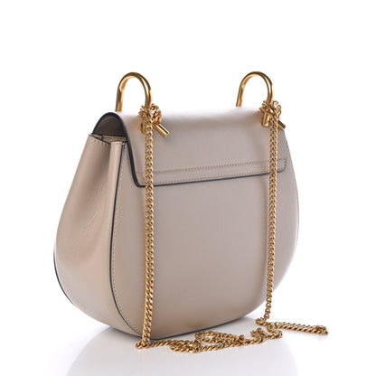 Chloe Suede Calfskin Striped Patchwork Drew Shoulder Bag Grey Multicolor 3 of 7