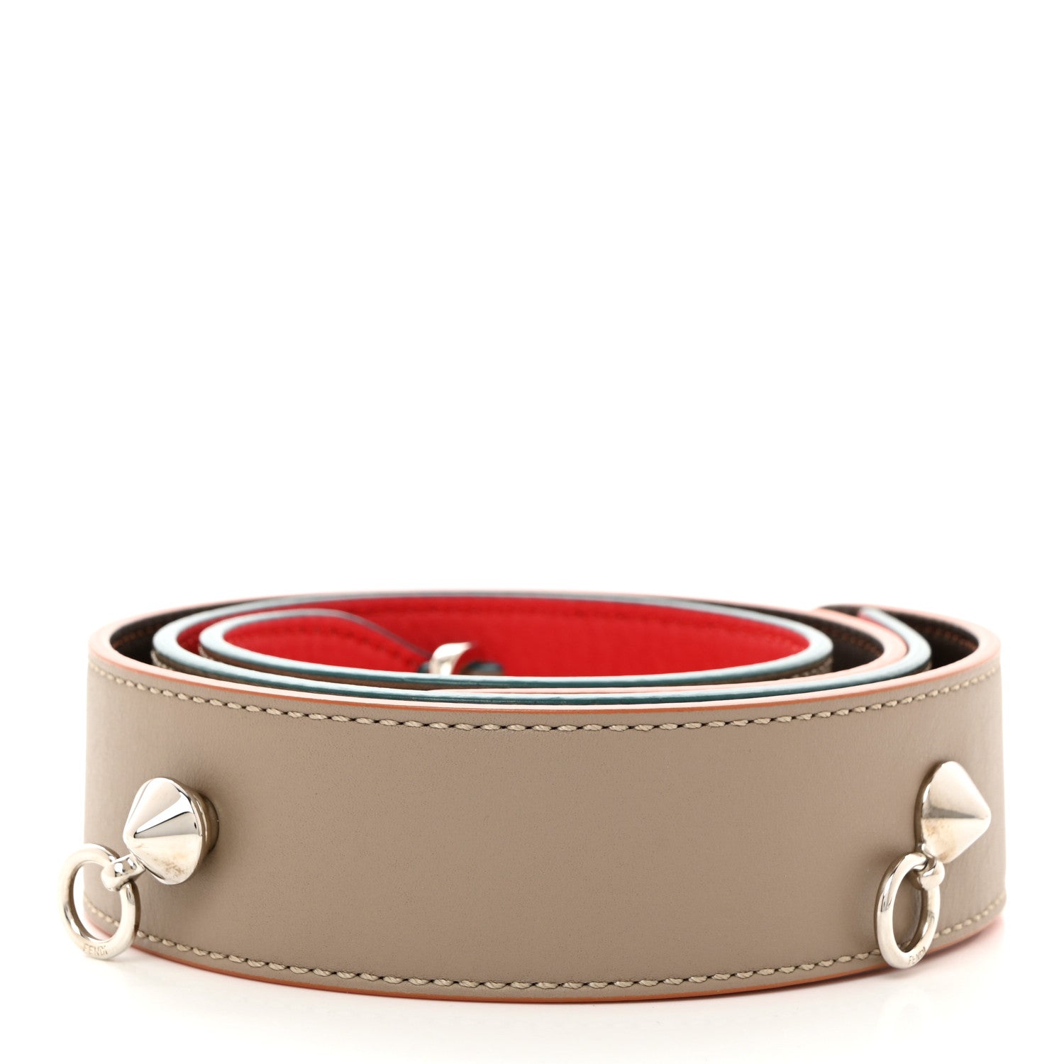Fendi Vitello Dolce Tri-Color Buttoned Strap You 2 of 4