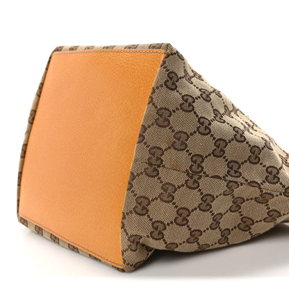 Gucci GG Monogram Small Web Handle Bucket Tote Yellow 10 of 10