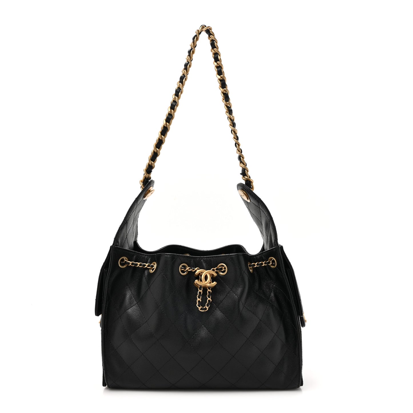 Caviar Quilted Small Chanel 25 Handbag Black