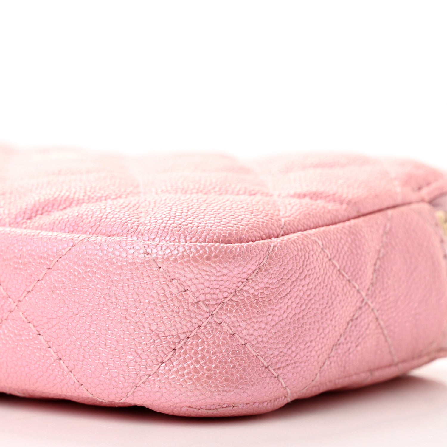 Chanel Iridescent Caviar Quilted Small Clutch With Chain Pink 11 of 16
