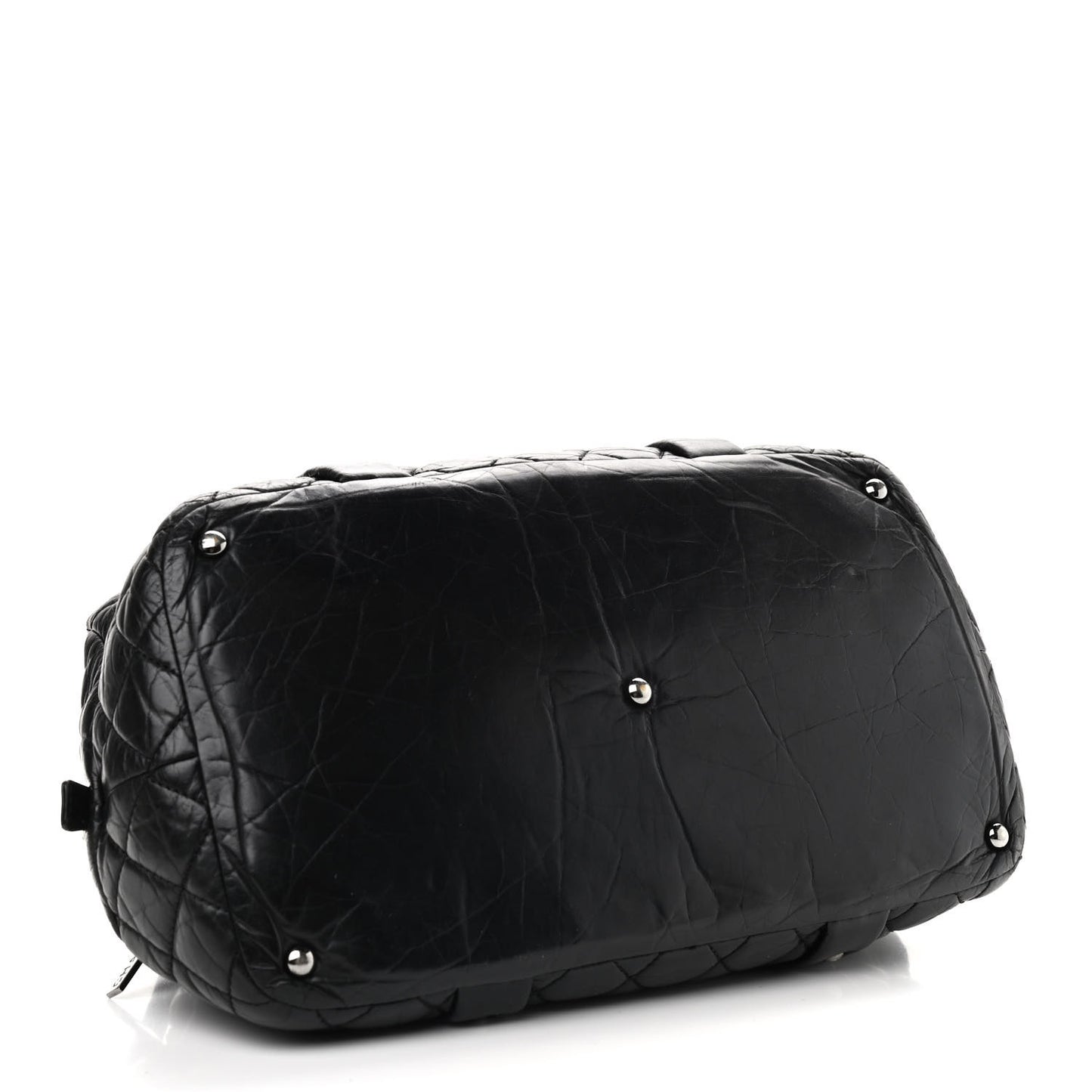 Lambskin Vintage Ligne Lady Braid Tote Black
