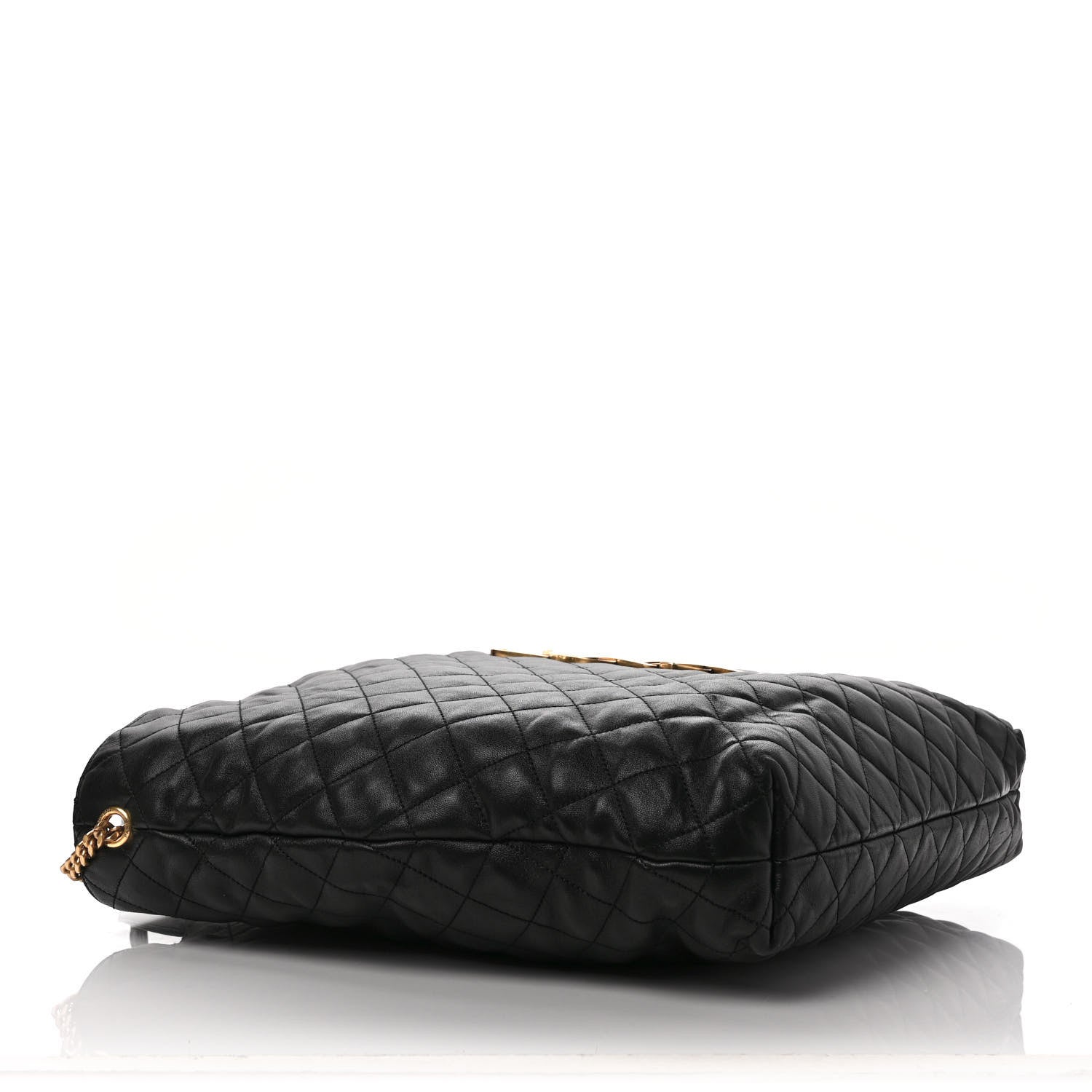 Saint Laurent Lambskin Quilted Maxi Icare Shopping Tote Black 5 of 9