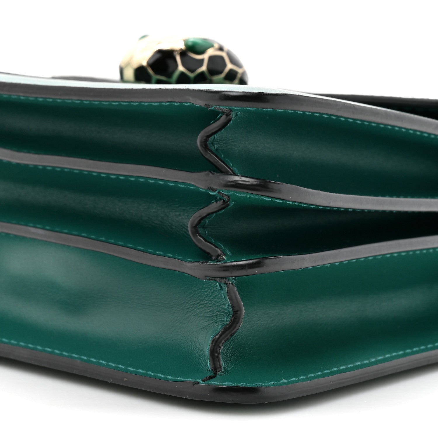 Bulgari Calfskin Serpenti Forever Top Handle Emerald Green 8 of 11