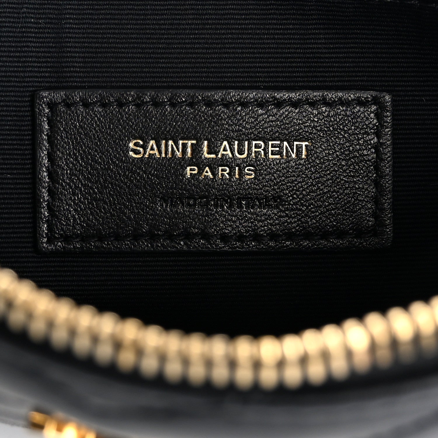 Saint Laurent Calfskin Matelasse Chevron Monogram A5 Wristlet Black 6 of 11