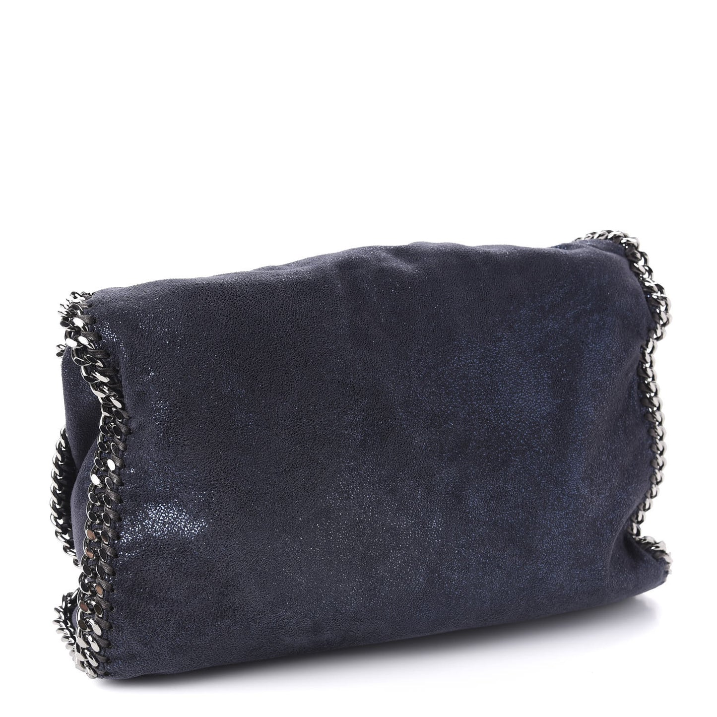 Metallic Shaggy Deer Small Falabella Tote Navy