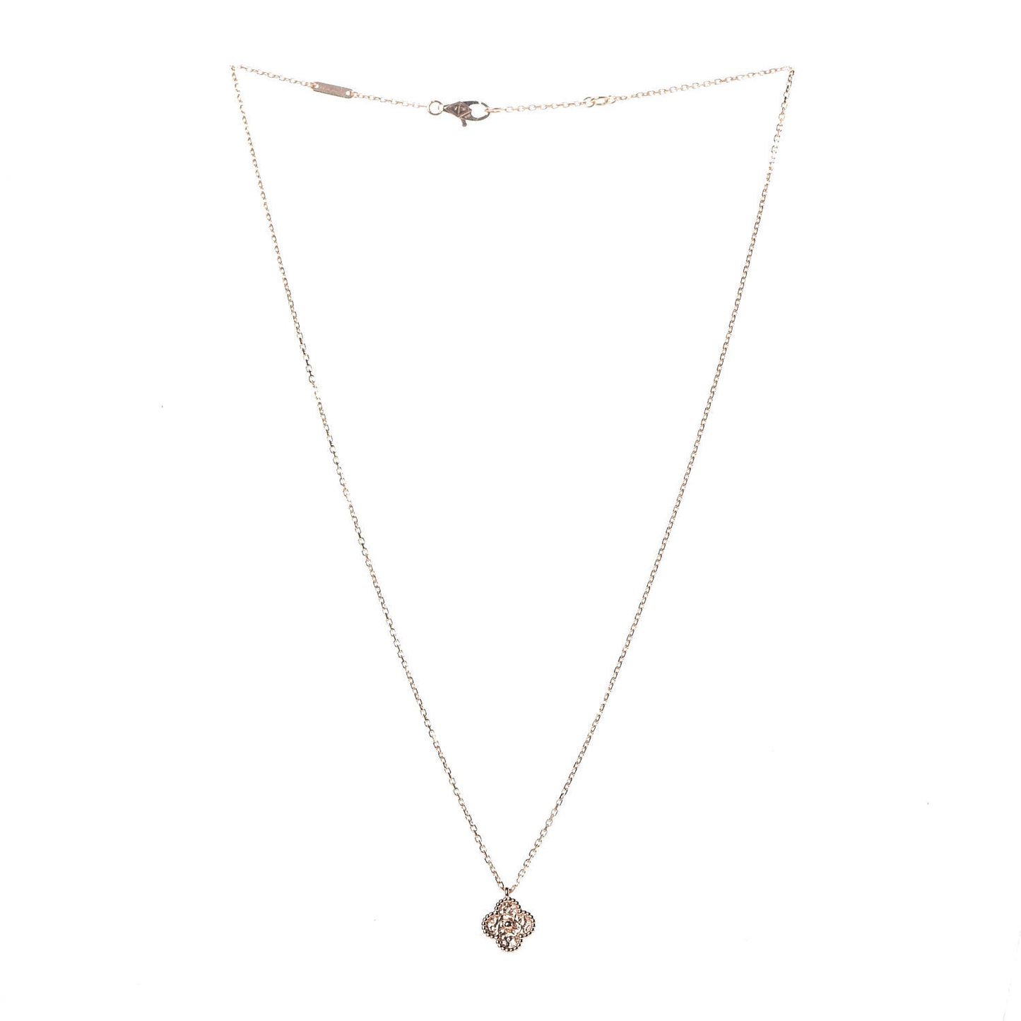 18K Rose Gold Sweet Alhambra Pendant Necklace