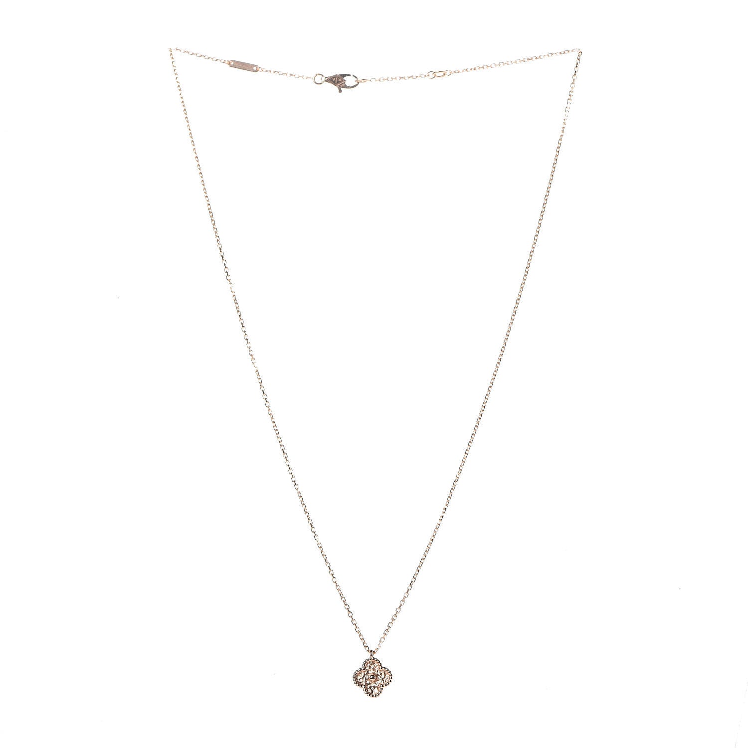 Van Cleef & Arpels 18K Rose Gold Sweet Alhambra Pendant Necklace 3 of 7
