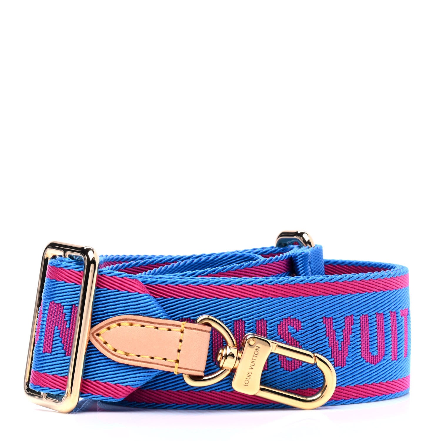 Louis Vuitton Nylon Bandouliere Shoulder Strap Blue Magenta 1 of 4