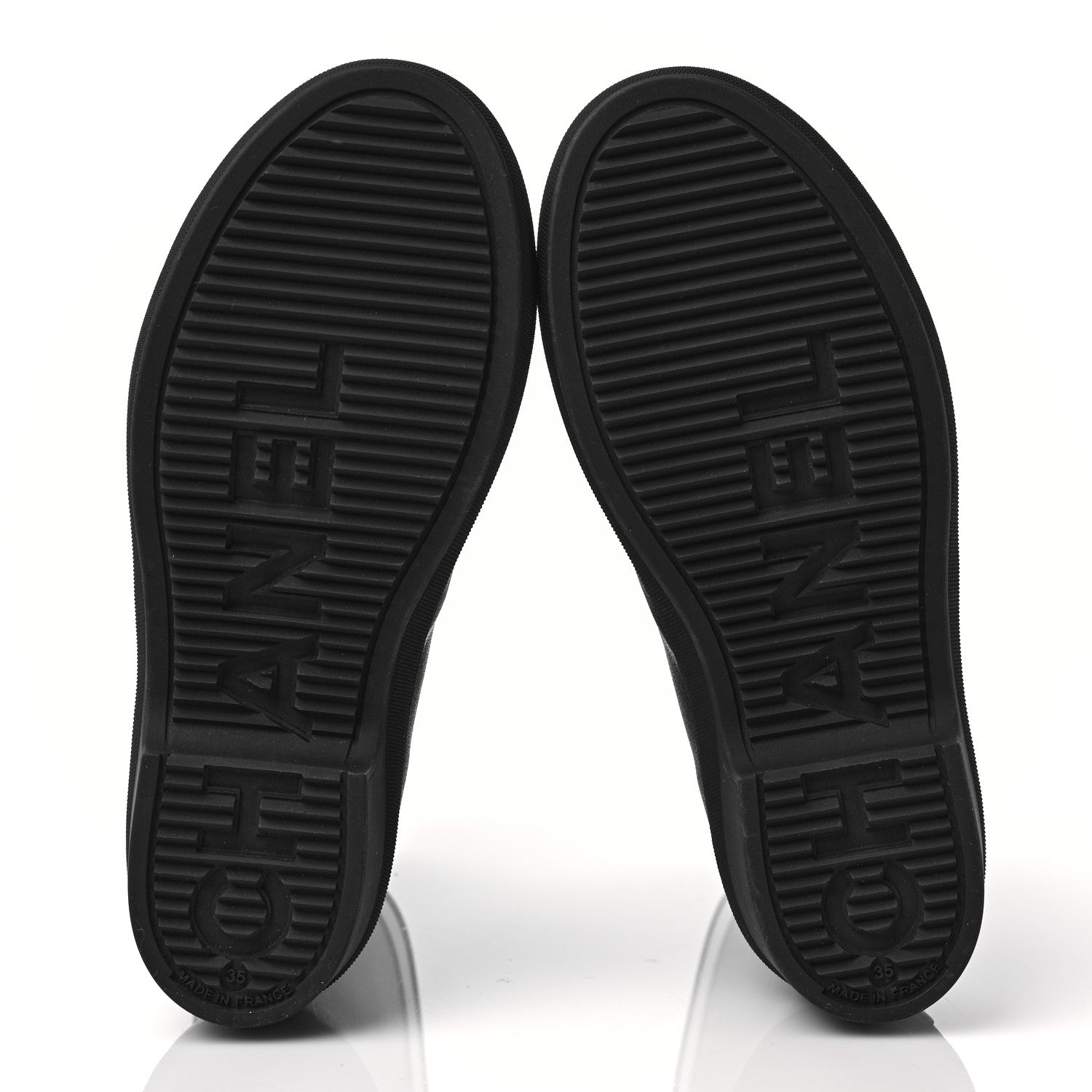 Chanel Rubber Logo Short Rain Boots 35 Black White 6 of 9
