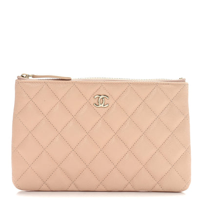 Chanel Caviar Quilted Cosmetic Case Beige 3 of 27