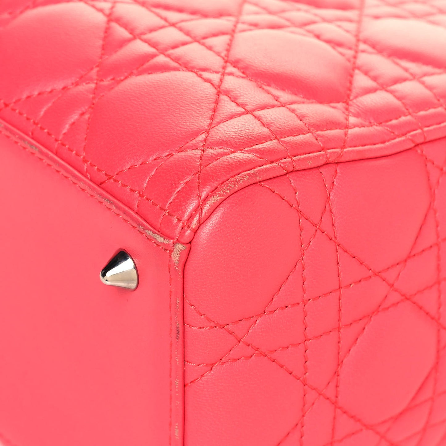 Lambskin Cannage Medium Lady Dior Pink