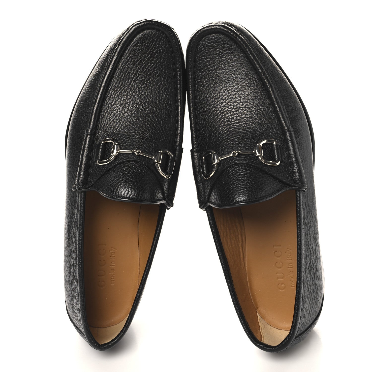 Gucci Road Calfskin Mens Horsebit Loafers 8.5 Black 2 of 9
