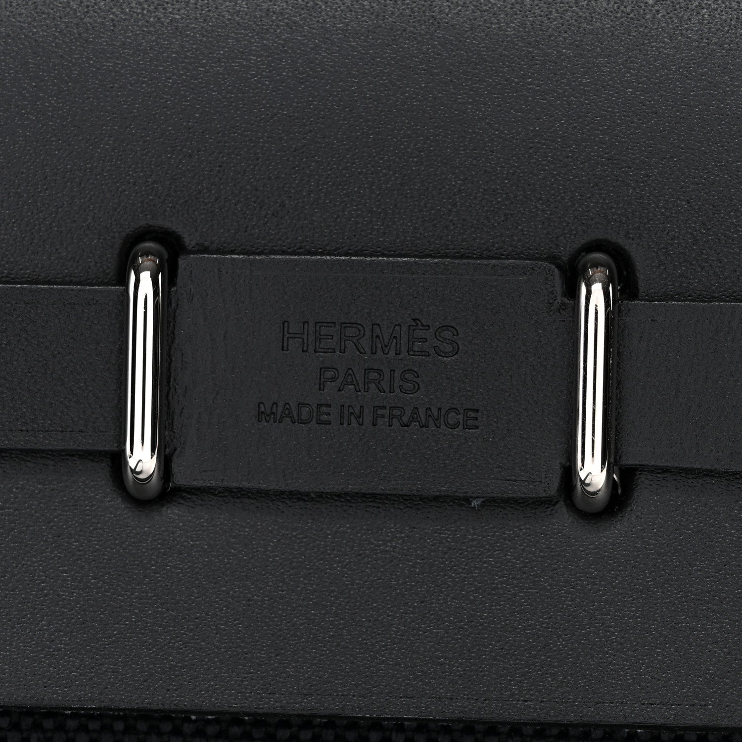 Hermes Military Toile Vache Hunter Herbag Zip Retourne 20 Black 6 of 11