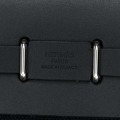 Hermes Military Toile Vache Hunter Herbag Zip Retourne 20 Black 6 of 11