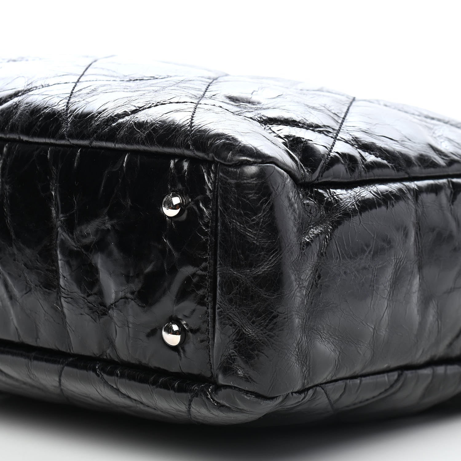 Chanel Glazed Calfskin Quilted Tweed Portobello Tote Black Red 12 of 12