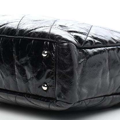 Chanel Glazed Calfskin Quilted Tweed Portobello Tote Black Red 12 of 12