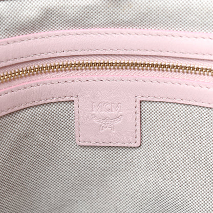MCM Visetos Medium Delmy Shopper Tote Powder Pink 8 of 11