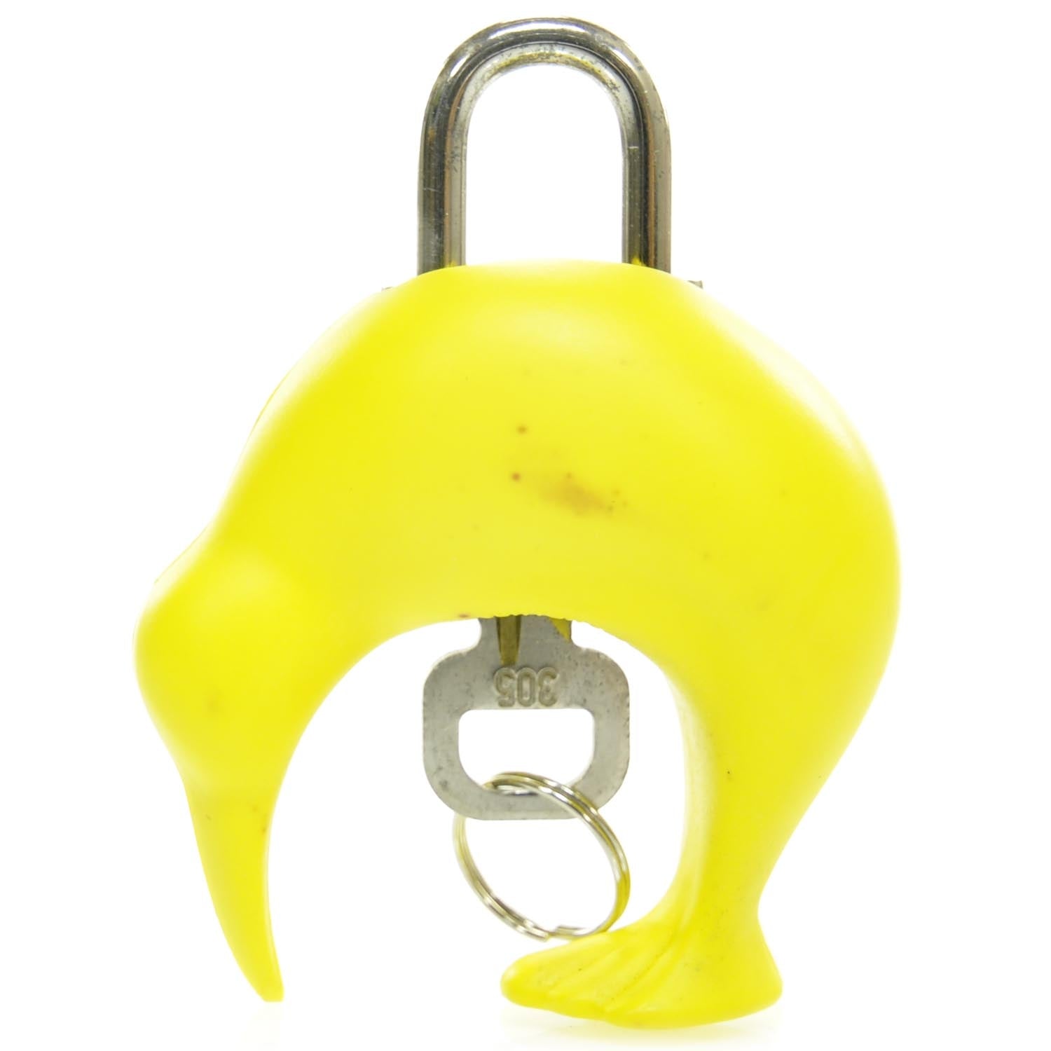 Louis Vuitton Cup Kiwi Padlock Lock and Key Yellow 2 of 6