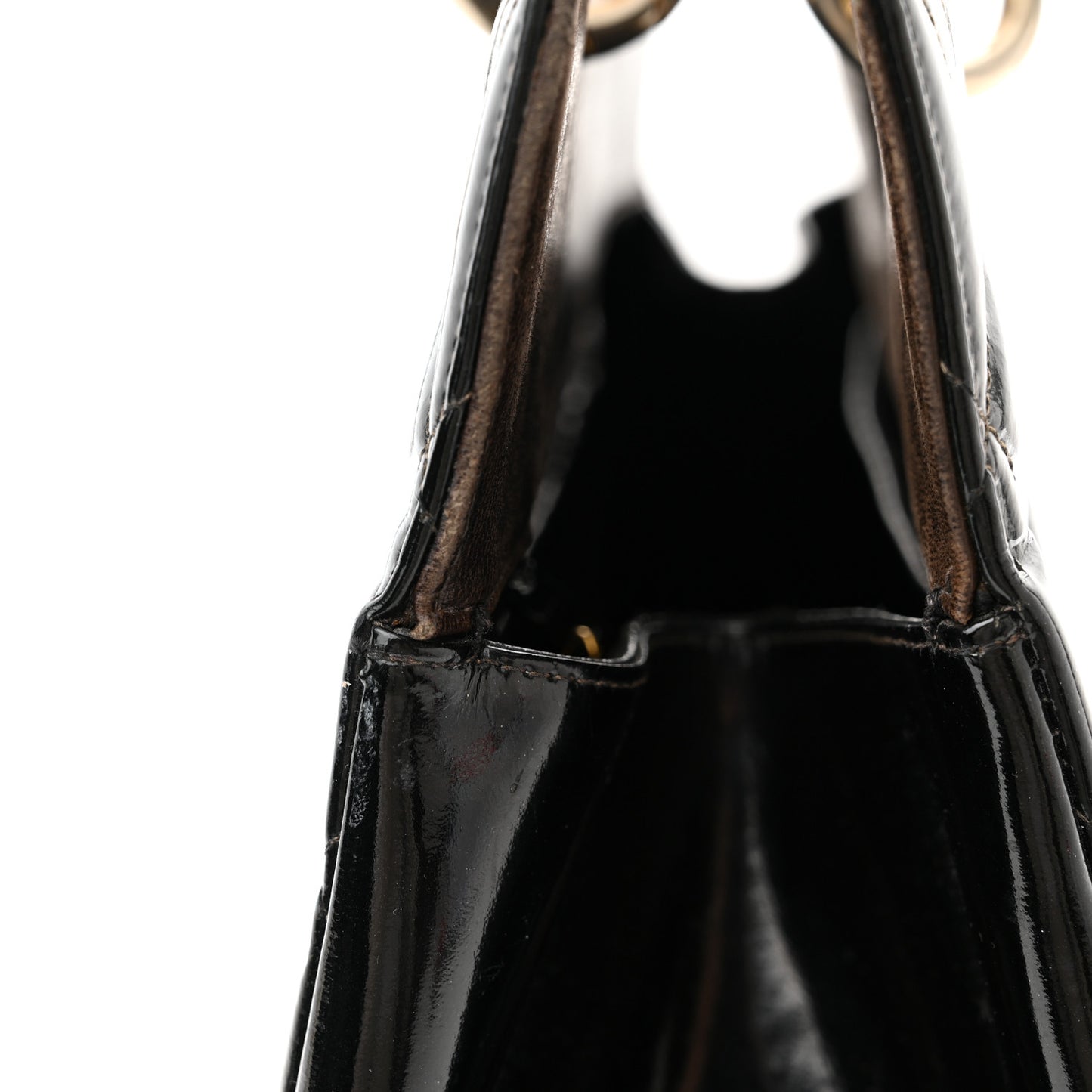 Patent Quilted Grand Shopping Tote GST Black