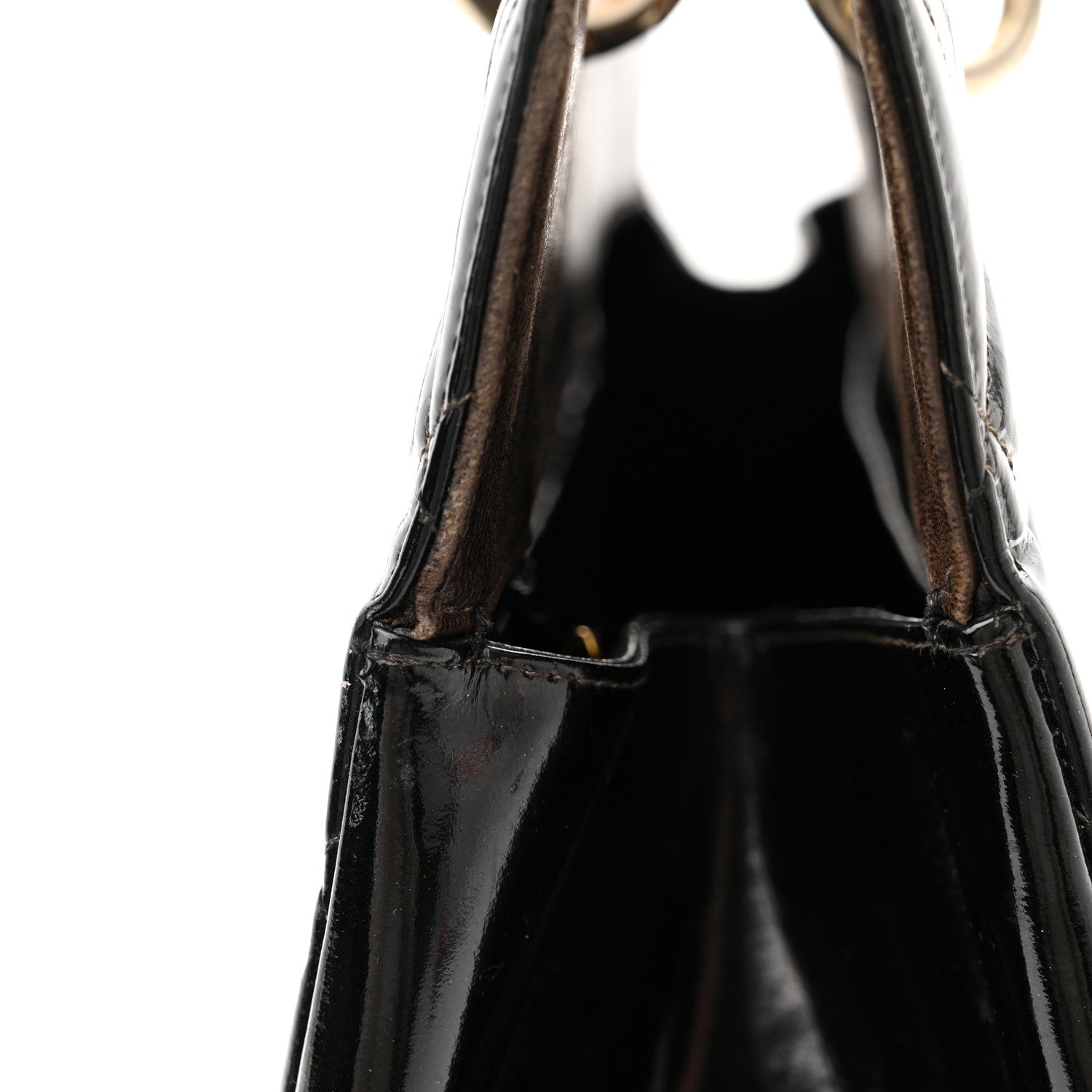 Chanel Patent Quilted Grand Shopping Tote GST Black 24 of 26