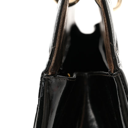 Chanel Patent Quilted Grand Shopping Tote GST Black 24 of 26