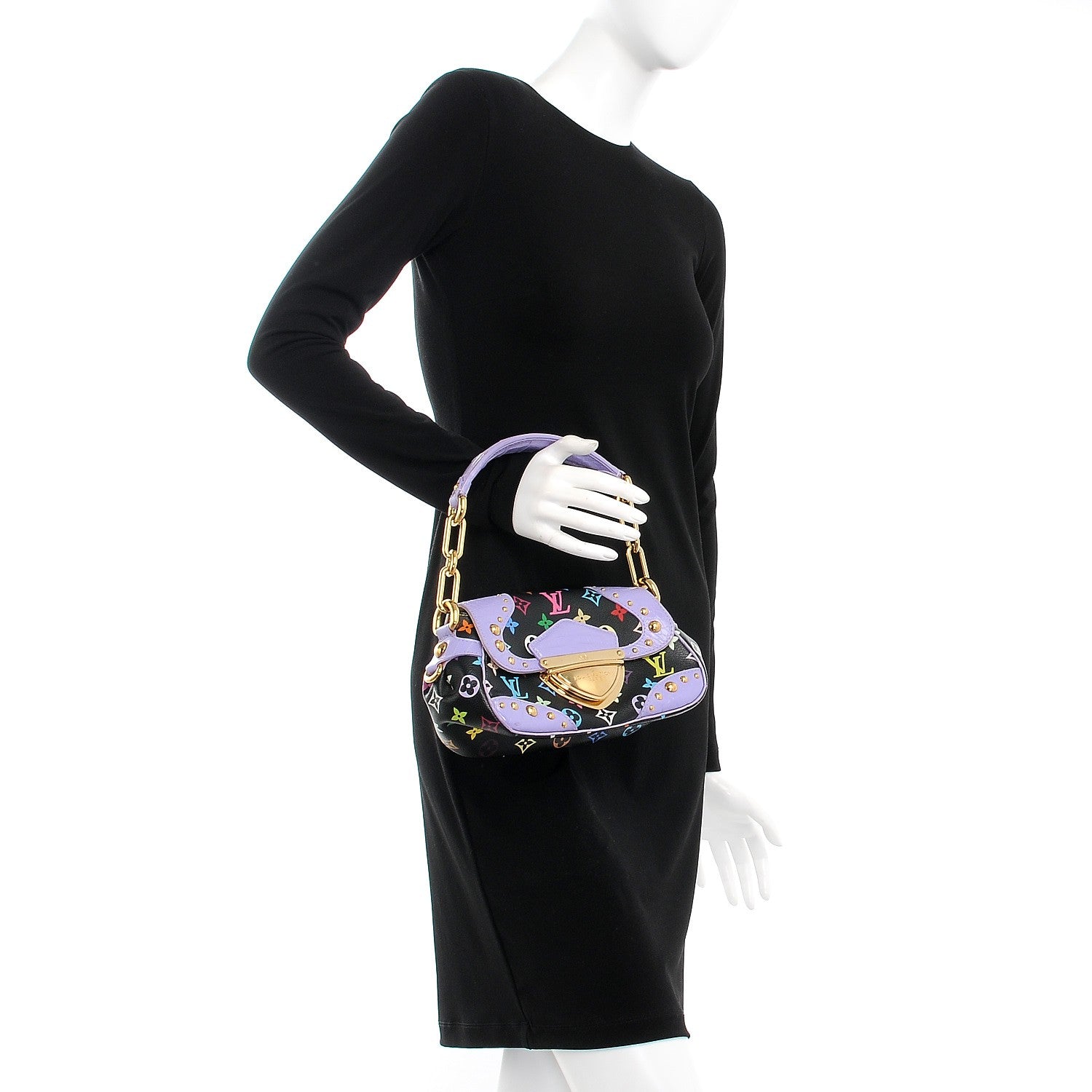 Louis Vuitton Monogram Multicolor Alligator Marilyn Black 2 of 10