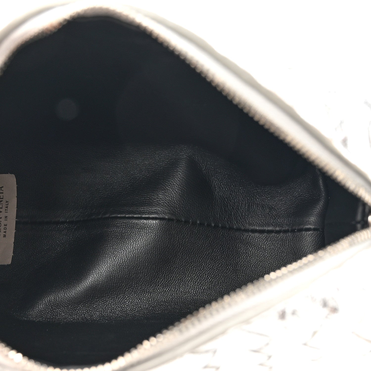 Bottega Veneta Metallic Calfskin Intrecciato Mini Loop Camera Bag Silver 5 of 10